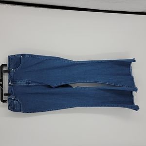 Shein Raw Hem Flare Jeans Size 1X Long